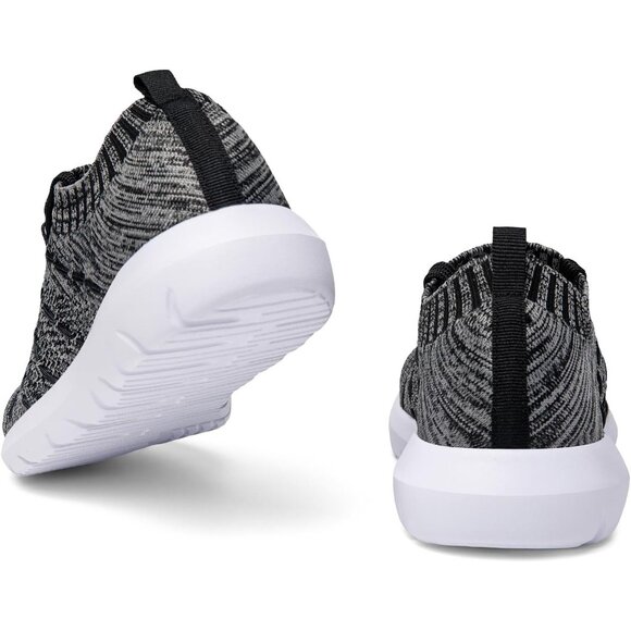 Women Black-Grey Running Breathable Knitting flexible Mesh Sports Shoes Sneakers - Picture 4 of 6